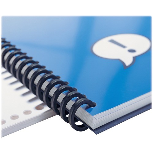 ProClick Easy Edit Spines for 11 x 8.5 Documents, 32 Rings, 0.63" (110-Sheet) Capacity, Black, 100/Box