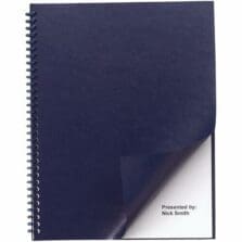 Binding Covers, Plain, Square Corners, 8-1/2"x11", 200/BX, Navy