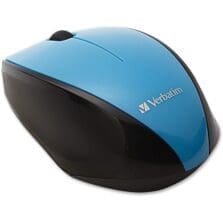 Wireless Mouse, Blue LED, Easy Grip, 3-7/8"x2-1/2"x1-1/2", BE