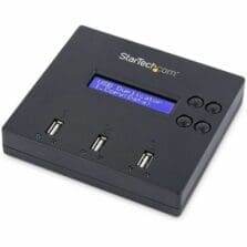 1 to 2 Standalone USB Flash Drive Duplicator/Eraser, Cloner/Sanitizer; Supports USB 3.0/2.0 Thumb Drives; Up to 1.5 GB/min System-and-File and Sector-by-Sector Copy; Single and 3-Pass Erase (DoD / NIST SP 800-88 Rev1 clear), no computer required; TAA