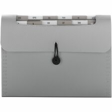 Step Index Organizer, 12 Pk, 50 Sht Cap, 12/CT, Silver