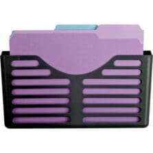 Cubicle Pocket File, Ltr/A4, 12/BX, Black