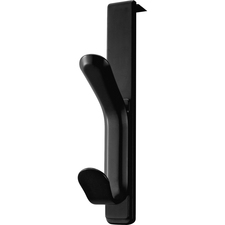 Panel Double Coat Hook, 36/BX, Black