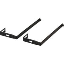 Cubicle Partition Hangers, Adjustable, Metal/Black