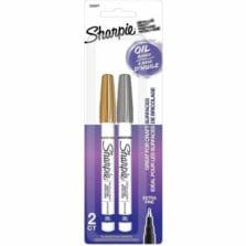 Paint Markers, Oil Base, Extra Fine, 2/PK, Gold/Silver