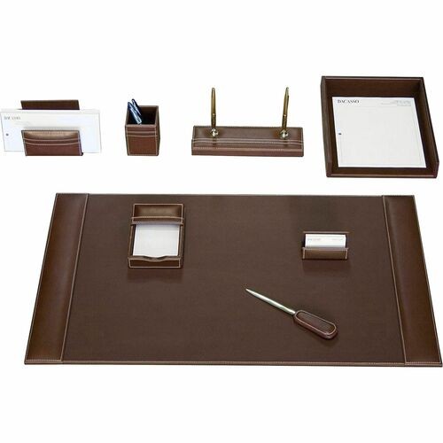 Desk Set, 8 Pc, Rustic, 34-3/4"x20-3/4"x5-2/5", BN
