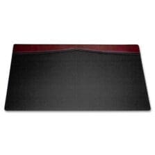 Desk Pad, Top Rail w/ Trim, 34"x20"x1/2", BY/BK