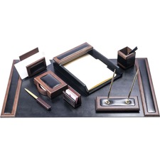 Desk Set, 8 Pc, 34-3/4"x20-3/4"x5-2/5", BK/WA