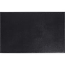 Placemat, White Accent Stitching, 12"Wx17"Lx1/10"H, Black
