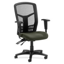 Hi-Back Chair, Fabric Seat, 28-1/2"x28-1/2"x45", Olive Green