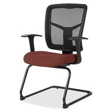 Guest Chair, Vinyl Seat, 27"x27-1/2"x41", Cordovan