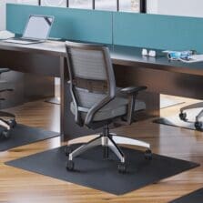 Rectangular Chairmat, Hard Floor, 45"x53", Black