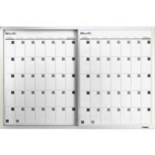 Dry-Erase Magnetic Calendar Board, 24"x36", Frost