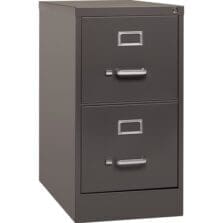 Vertical File, 2 Drawer, 15"x26-1/2"x28-3/8", Medium Tone