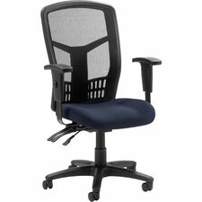 High-Back Chair, Exec, Mesh, 28-1/2"x28-1/2"x45", Periwinkle
