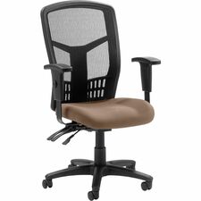High-Back Chair, Exec, Mesh, 28-1/2"x28-1/2"x45", Malted