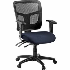 Mid-Back Chair, Mesh, 25-1/4"x23-1/2"x40-1/2", Periwinkle