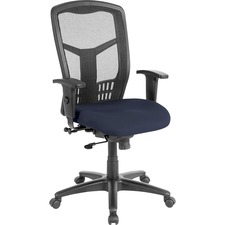 High-Back Chair, Exec, Swivel, 28-1/2"x28-1/2"x45", Periwinkle