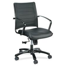 Chair, Europa, Mid-Back, 22"Wx25-1/2"Dx39-2/5"H, Black