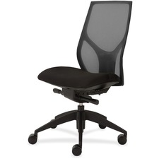 Task Chair, Knee Tilt, Armless, 25"x26"x39-1/2"-46-1/2", BK/Onyx