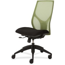 Task Chair, Simple Synchro, Armless, 25"x26"x39"-46", GN/Onyx