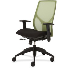 Task Chair, Synchro, Hgt-adj T-Arms, 25"x26"x39"-46", BKGN