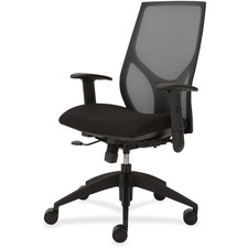 Task Chair, Synchro, Hgt-adj T-Arms, 25"x26"x39"-46", BK/Onyx