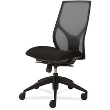 Task Chair, Full Synchro, Armless, 25"x26"x39"-46", BK/Onyx