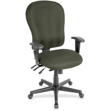 Chair, Highback, Armrests, Fabric, 29"x26"47", Olive Green