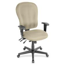 Chair, Highback, Armrests, Fabric, 29"x26"47", Travertine