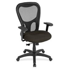 Chair, HighBack, Synchro, FabricSeat, 26"x24"x44-1/2", Pepper