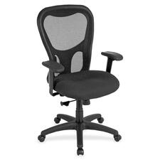 Chair, HighBack, Synchro, FabricSeat, 26"x24"x44-1/2", Fog BK