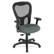 Chair, HighBack, Synchro, FabricSeat, 26"x24"x44-1/2", Fog GY
