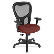 Chair, HighBack, Synchro, FabricSeat, 26"x24"x44-1/2", Carmine