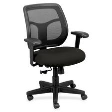 Chair, MidBack, FabricSeat, 26"x19-3/10"x38-1/2", BK