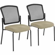 Chair, FabricSeat, 27"x21"x36-1/2", 2/CT, BK Back/Pumice Seat