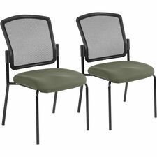 Chair, FabricSeat, 27"x21"x36-1/2", 2/CT, BK Back/Sage Seat