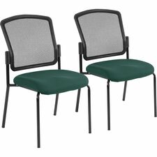 Chair, FabricSeat, 27"x21"x36-1/2", 2/CT, BK Back/Chive Seat