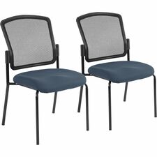Chair, FabricSeat, 27"x21"x36-1/2", 2/CT, BKBack/Chesapeake Seat