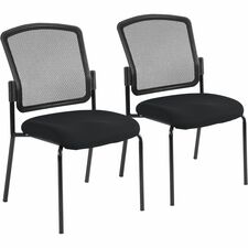Chair, FabricSeat, 27"x21"x36-1/2", 2/CT, BK Back/Ebony Seat