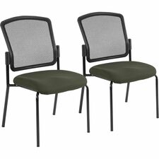 Chair, FabricSeat, 27"x21"x36-1/2", 2/CT, BK Back/OGN Seat