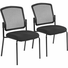 Chair, FabricSeat, 27"x21"x36-1/2", 2/CT, BK Back/Tuxedo Seat