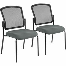 Chair, FabricSeat, 27"x21"x36-1/2", 2/CT, BK Back/Fog Seat