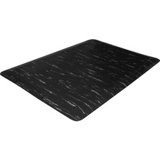 Mat, Anti-Fatigue, Marble Top, 2'x3'x1/2', Black Marble