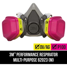 Multipurpose Respirator Mask, Drop-Down, Filtration, Gray