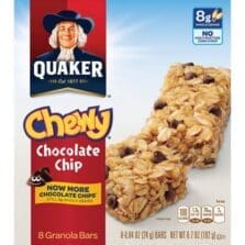 Chewy Granola Bars, 6.7oz., 8/BX, Chocolate Chip