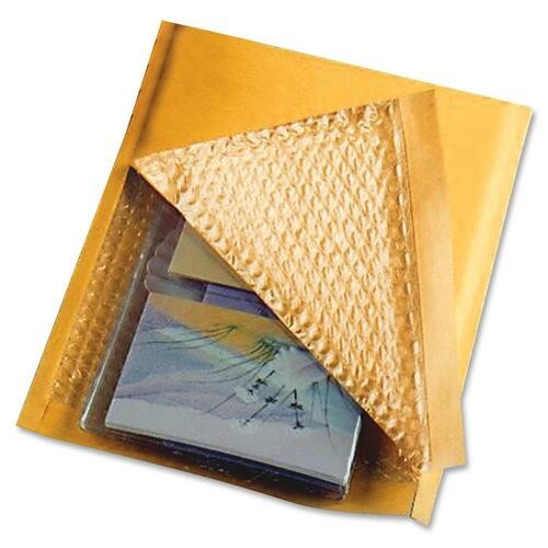 Jiffylite Self-Seal Bubble Mailer, #0, Barrier Bubble Air Cell Cushion, Self-Adhesive Closure, 6 x 10, Brown Kraft, 200/CT