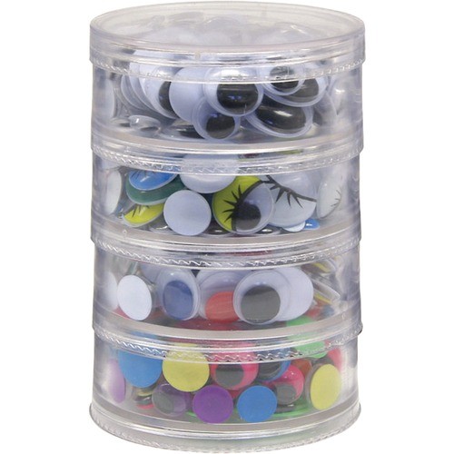 Wiggle Eyes Jar, 400/ST, Assorted Sizes