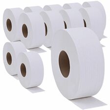 Bath Tissue Rolls, Jumbo, 2-Ply, 3-1/4"x650', 12RL/CT, WE