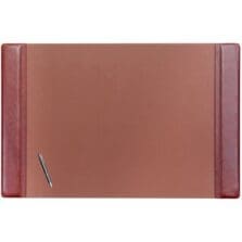 Desk Pad, w/ Side-Rail, 24"Wx38"Lx3/5"H, Mocha